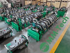 Soudeuse bout à bout MM-Tech pour l'installation de tuyaux de drainage