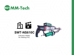 SWT-NS610C Démonstration de fonctionnement du pistolet de soudage par extrusion portatif, moteur allemand METABO, plage de 1 à 20 mm