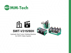 Machine de soudage par fusion de tuyaux en PE en plastique de 350 mm pour démonstration de fonctionnement du système d'eau
