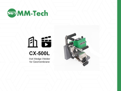 Démonstration sur chantier de la machine de soudure de géomembrane CX500L