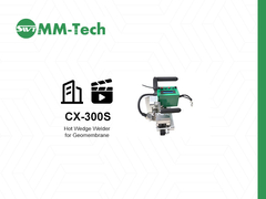 Machine de soudage à géomembrane CX-300S sur le chantier de construction