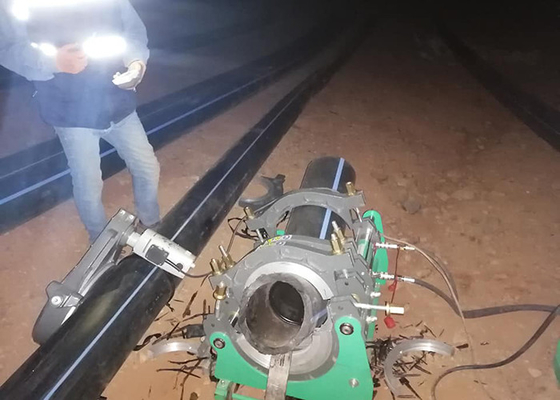 machine de soudure par fusion de bout de tuyau de HDPE de 50mm - de 160mm à faible bruit