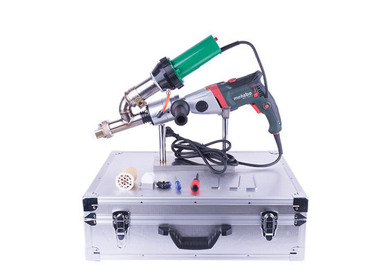 machine de soudure de l'extrusion 1300W, double soudeuse en plastique de chauffage d'air chaud