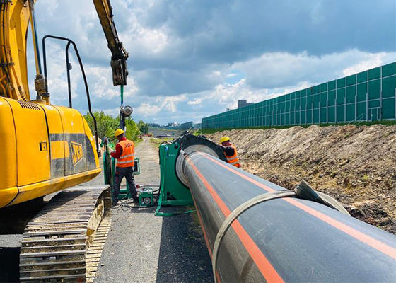 Machine hydraulique de soudure par fusion de bout de chantier de construction pour le tuyau de HDPE