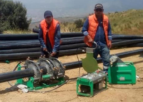 Machine automatique de soudure par fusion de bout de tuyau de HDPE du PE PPR pour 90mm - 250mm