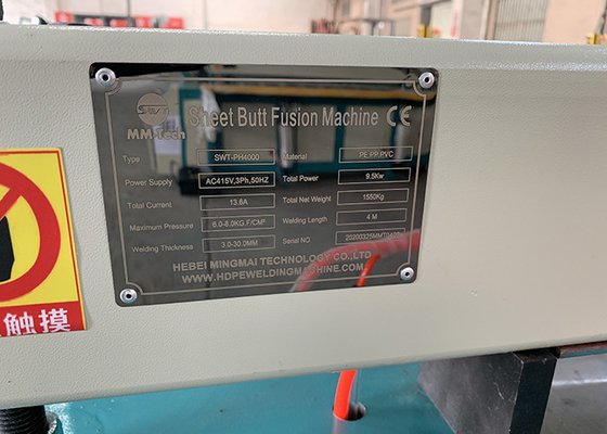 Machine de soudure par fusion de bout de la feuille 380V de polypropylène
